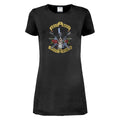 Charcoal - Front - Amplified Womens-Ladies Top Hat Skull Guns N Roses T-Shirt Dress