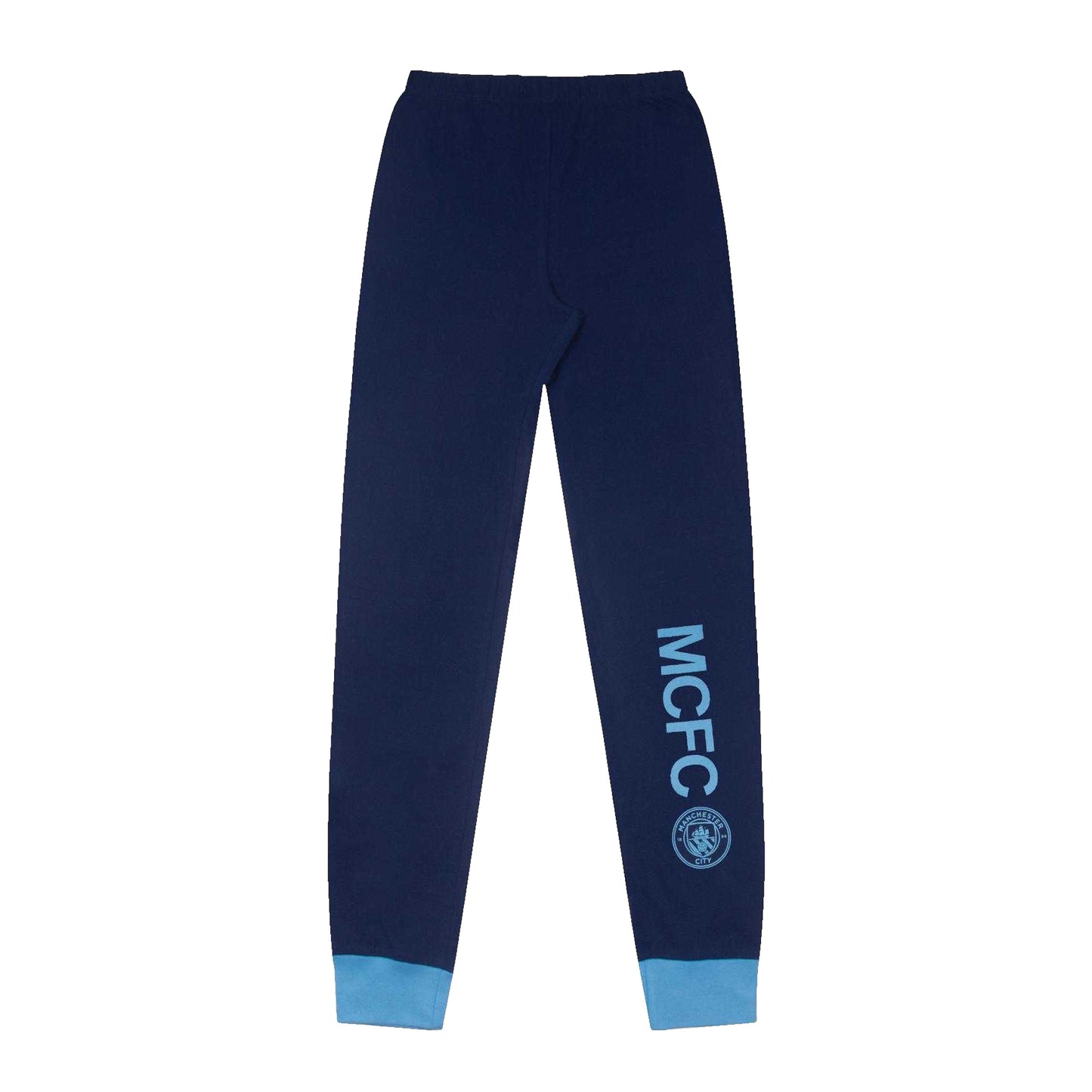 Sky Blue - Side - Manchester City FC Boys Sublimated Long-Sleeved Long Pyjama Set