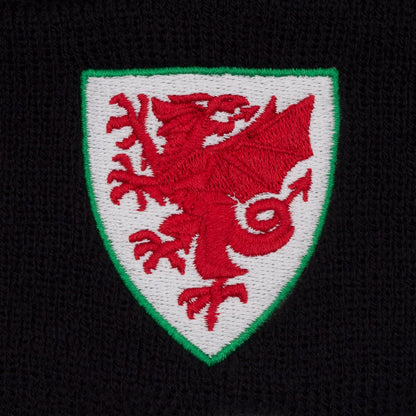 Red-Black - Back - FA Wales Bobble Knitted Beanie
