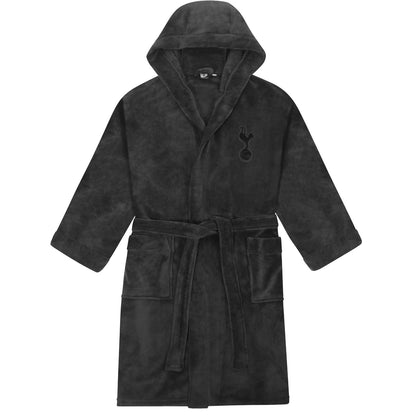 Grey - Front - Tottenham Hotspur FC Mens Crest Fleece Dressing Gown