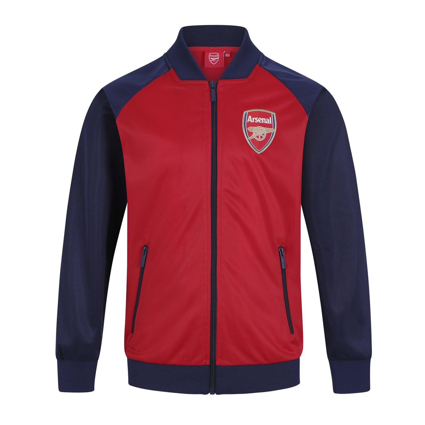 Red-Navy - Front - Arsenal FC Boys Retro Track Jacket