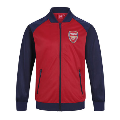 Red-Navy - Front - Arsenal FC Boys Retro Track Jacket