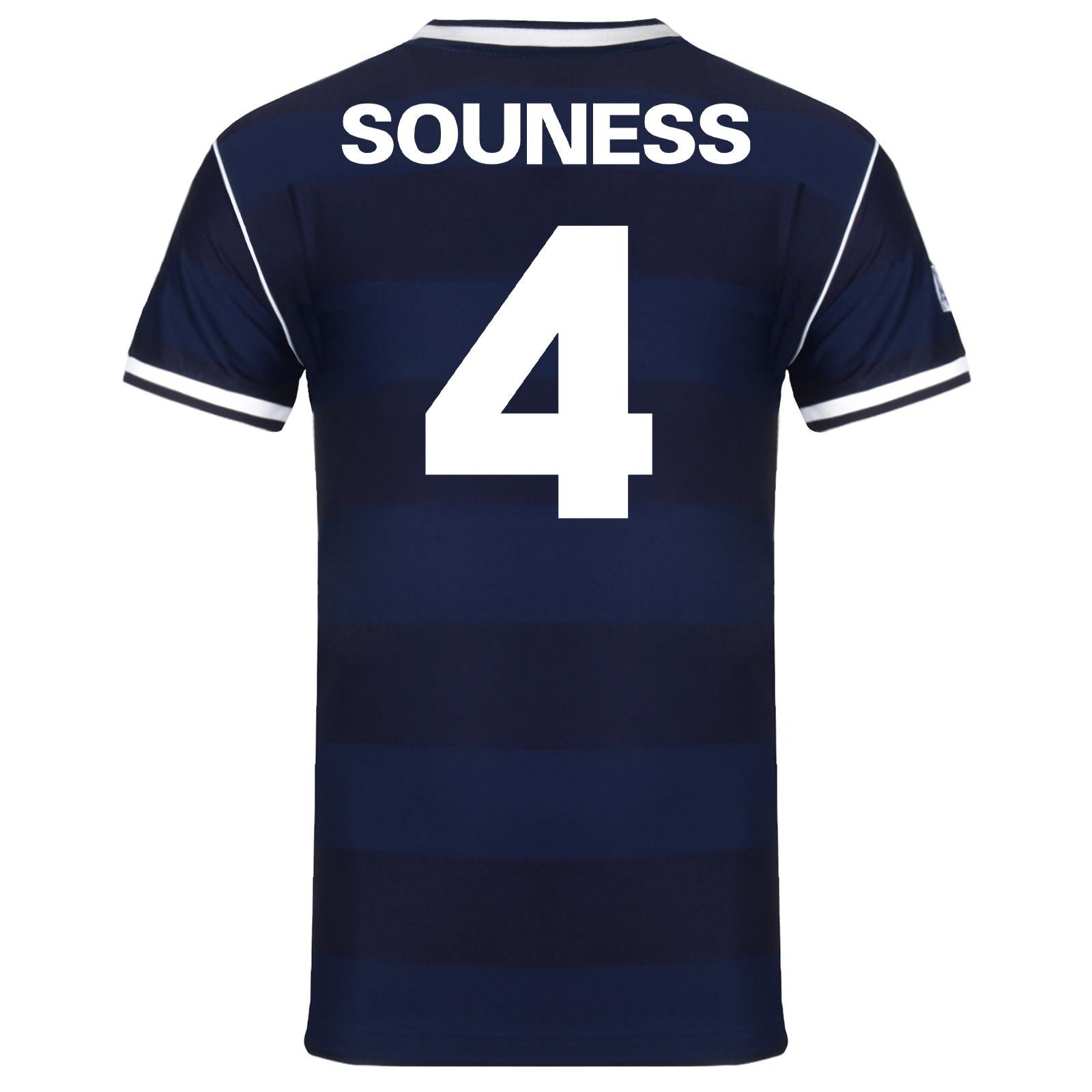 Navy Blue - Back - Scotland FA Mens Souness 4 1986 Retro T-Shirt