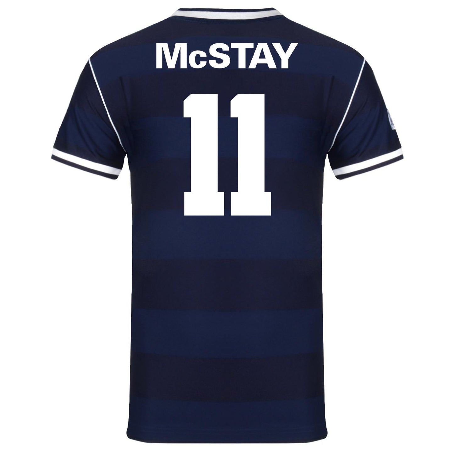 Navy Blue - Back - Scotland FA Mens McStay 11 1986 Retro T-Shirt