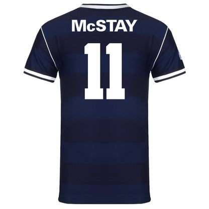 Navy Blue - Back - Scotland FA Mens McStay 11 1986 Retro T-Shirt