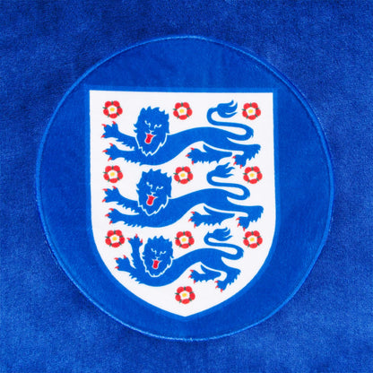 Blue - Back - England Unisex Adult Crest Oversized Blanket Hoodie