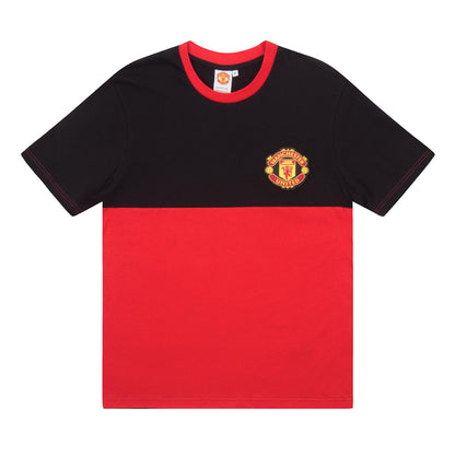 Black - Back - Manchester United FC Mens Long Pyjama Set