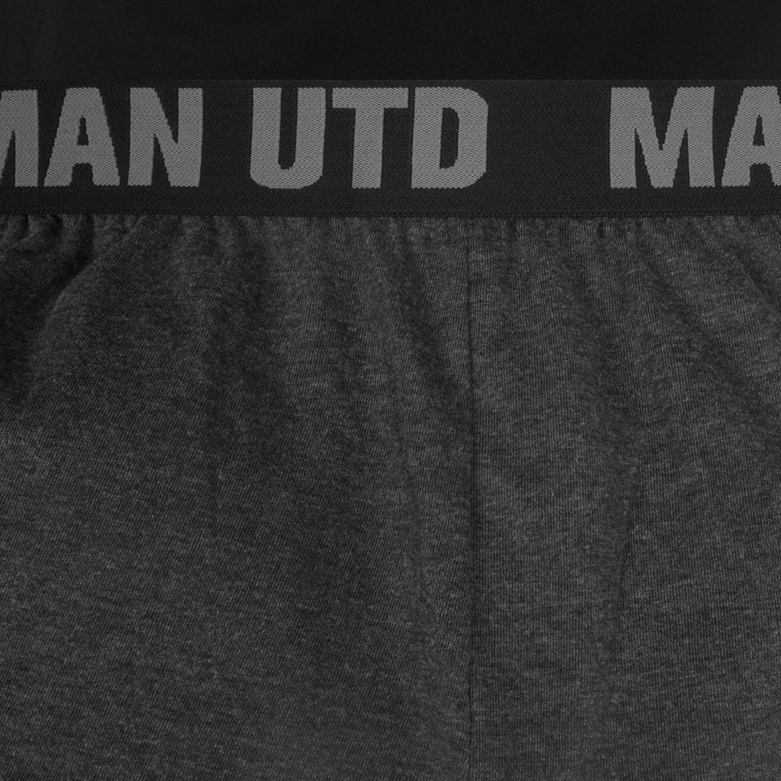 Grey - Pack Shot - Manchester United FC Mens Long Pyjama Set