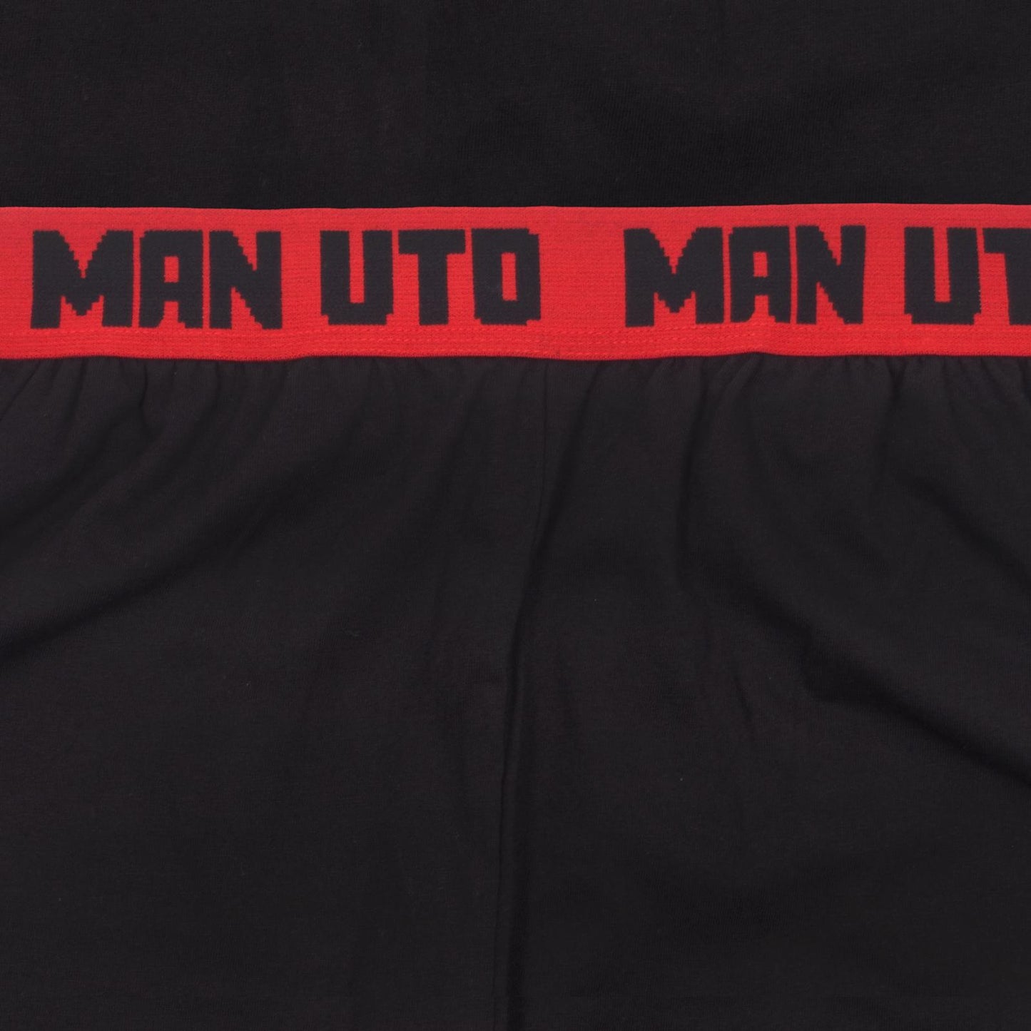 Black - Pack Shot - Manchester United FC Mens Long Pyjama Set