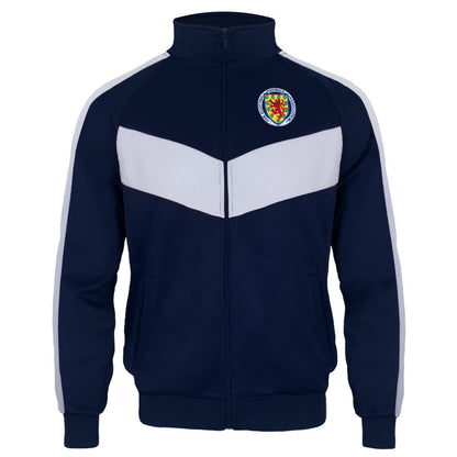 Navy-White - Front - Scottish FA Mens Track Jacket