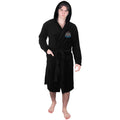 Black - Lifestyle - Newcastle United FC Mens Crest Fleece Dressing Gown