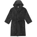 Grey - Back - Newcastle United FC Mens Crest Fleece Dressing Gown