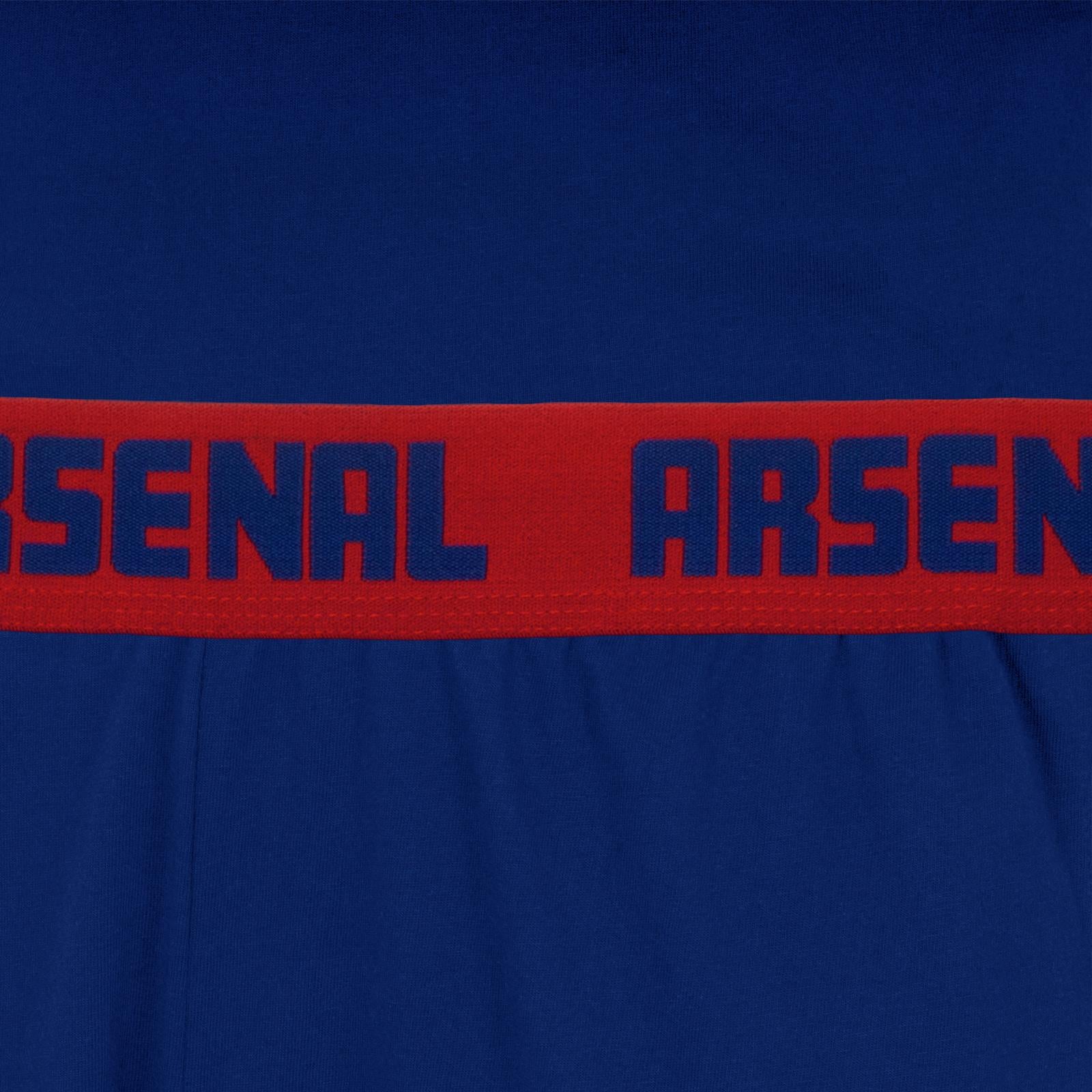Navy-Red - Close up - Arsenal FC Mens Premium Long Pyjama Set