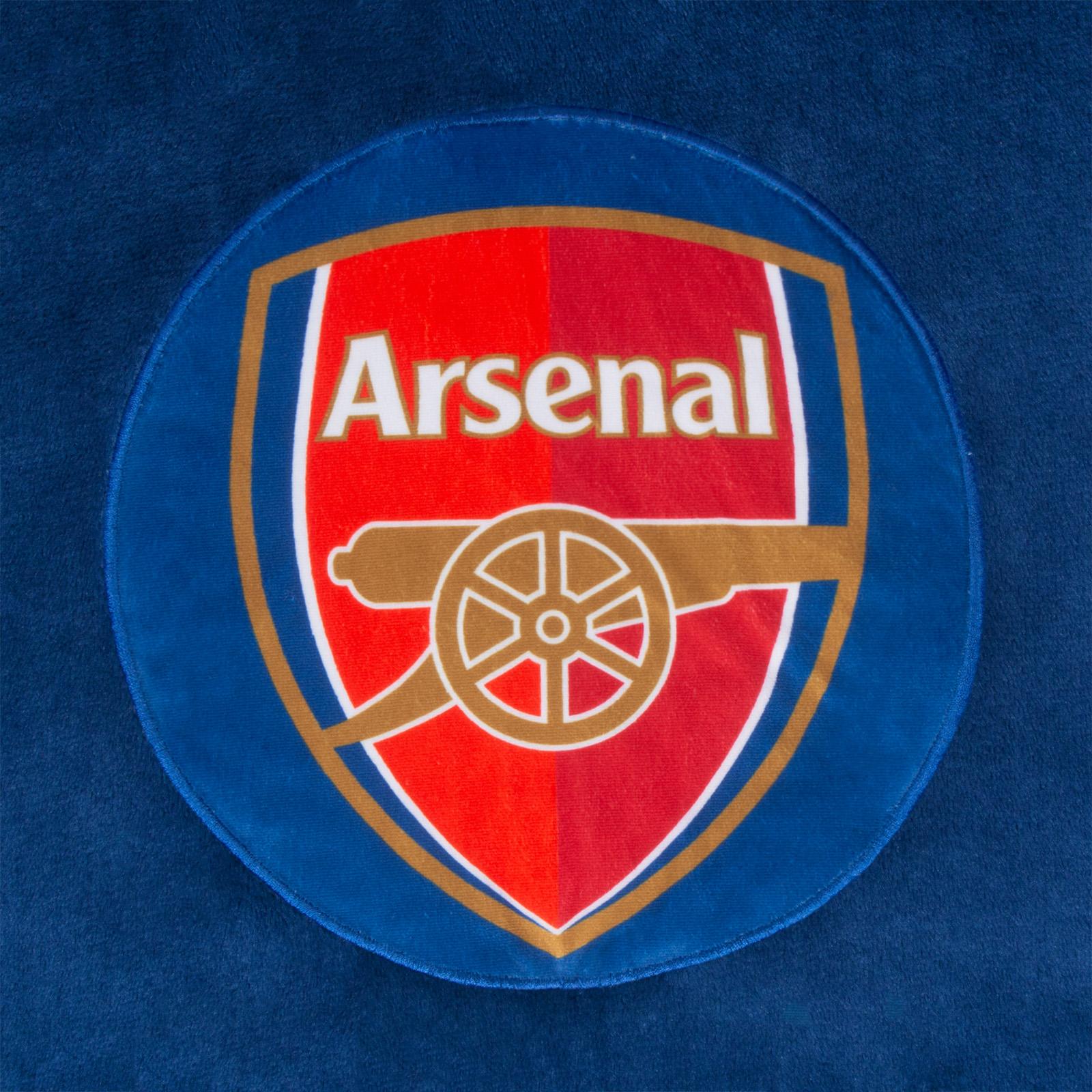Navy Blue - Back - Arsenal FC Unisex Adult Crest Oversized Blanket Hoodie