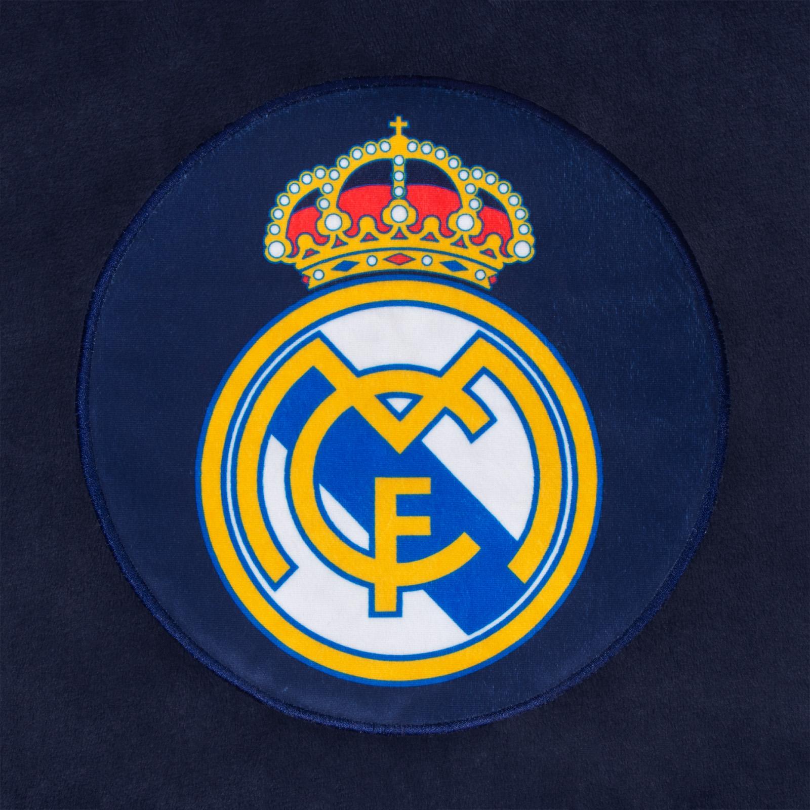 Navy Blue - Back - Real Madrid CF Childrens-Kids Crest Oversized Blanket Hoodie