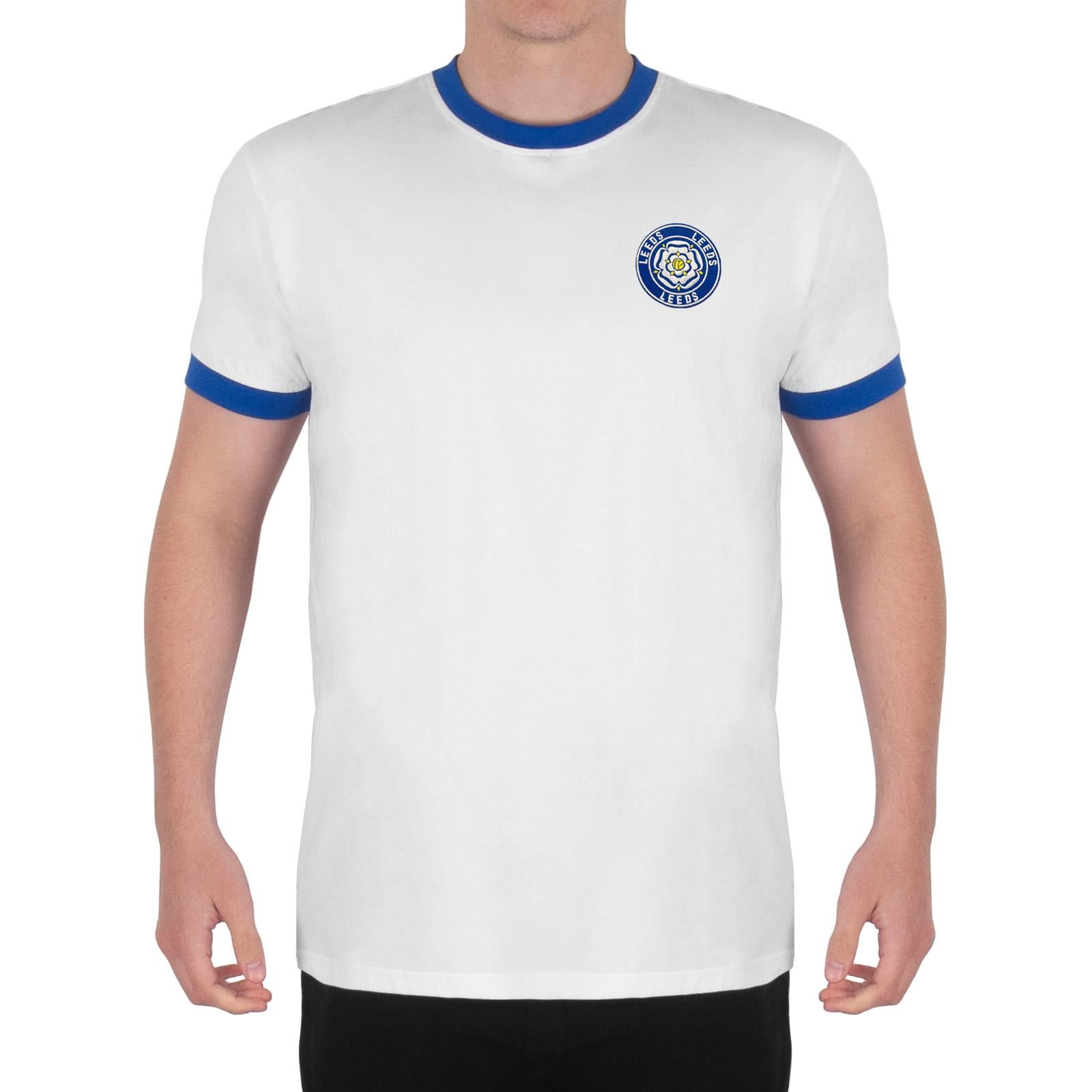 White - Pack Shot - Leeds United FC Mens Retro T-Shirt