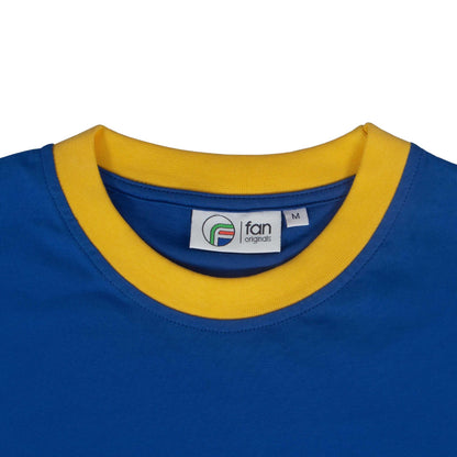 Royal Blue - Side - Leeds United FC Mens Retro T-Shirt