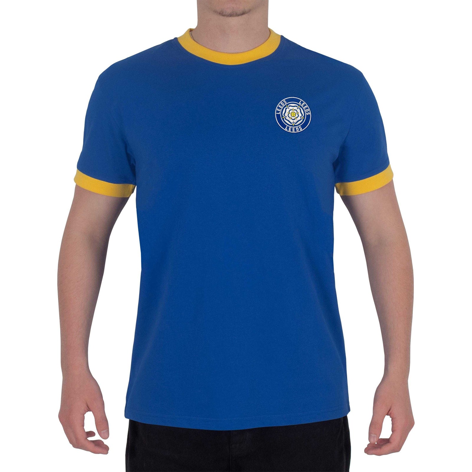 Royal Blue - Pack Shot - Leeds United FC Mens Retro T-Shirt