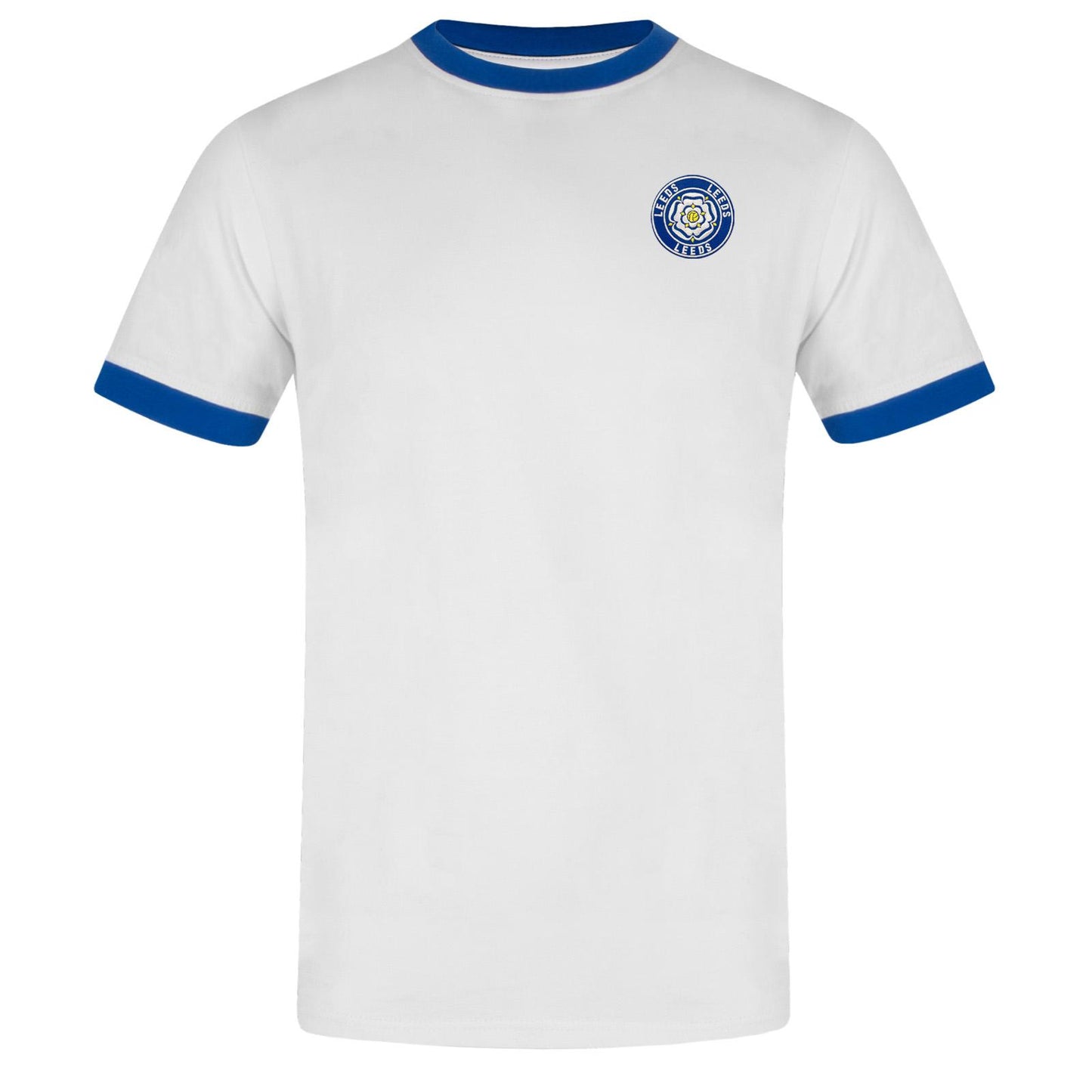 White - Front - Leeds United FC Mens Retro T-Shirt