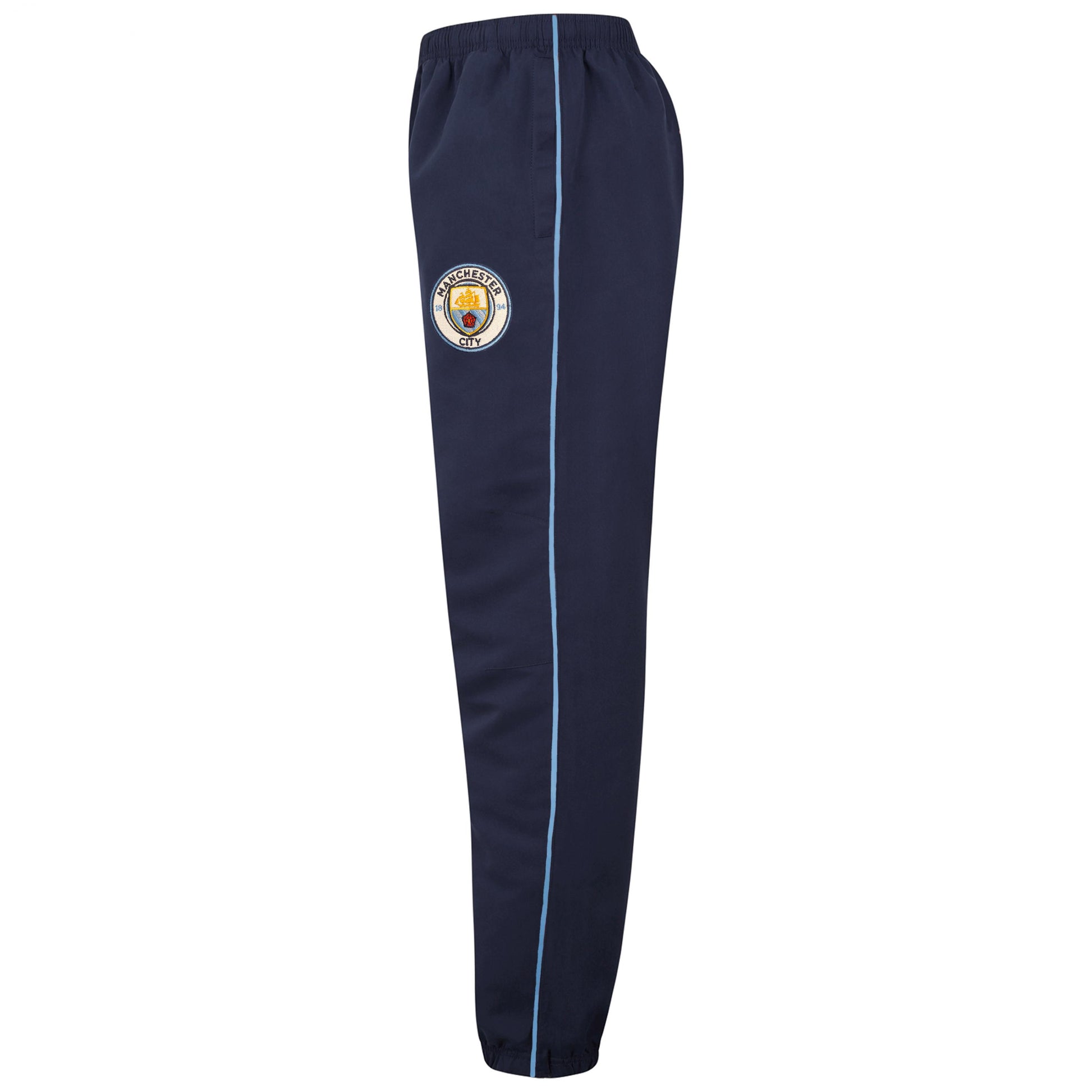 Navy-Sky Blue - Side - Manchester City FC Boys Contrast Striped Tracksuit