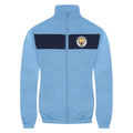 Navy Blue - Back - Manchester City FC Boys Contrast Striped Tracksuit