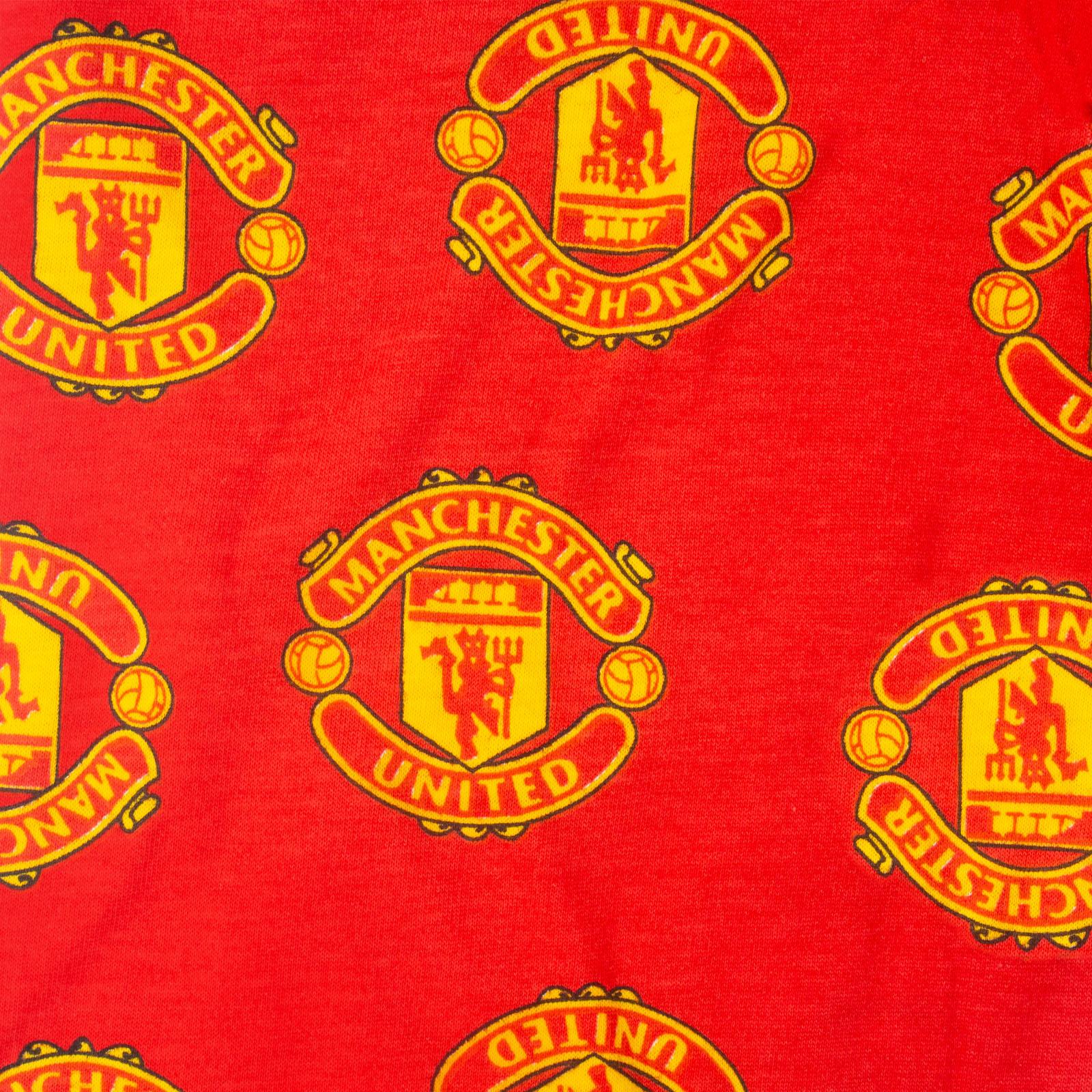 Red - Pack Shot - Manchester United FC Baby Boys Crest Long Pyjama Set