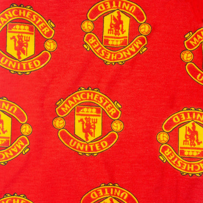 Red - Pack Shot - Manchester United FC Baby Boys Crest Long Pyjama Set