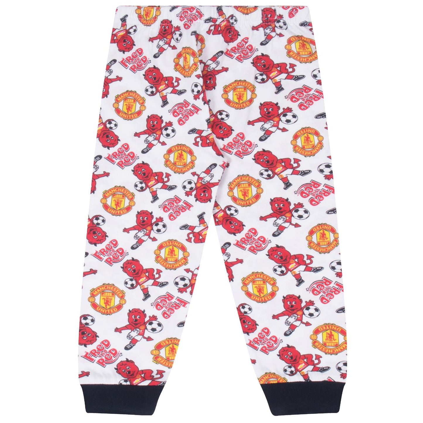 Red-White - Side - Manchester United FC Baby Boys Fred The Red Long Pyjama Set