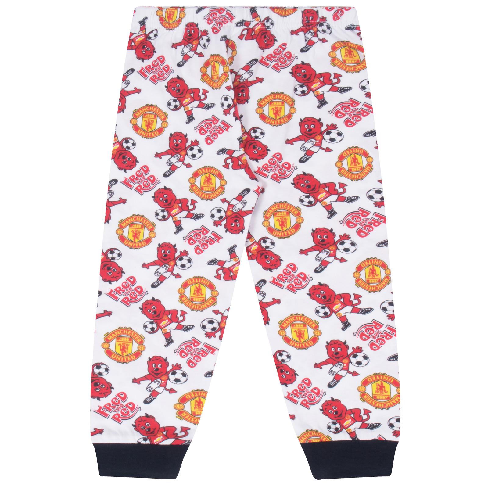 Red-White - Side - Manchester United FC Baby Boys Fred The Red Long Pyjama Set
