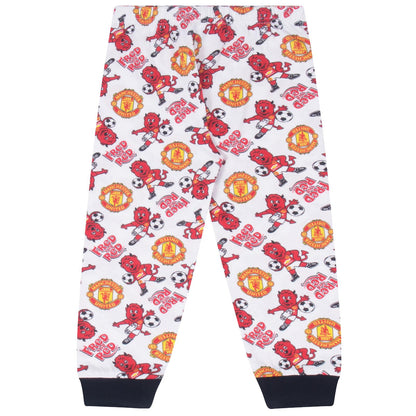 Red-White - Side - Manchester United FC Baby Boys Fred The Red Long Pyjama Set