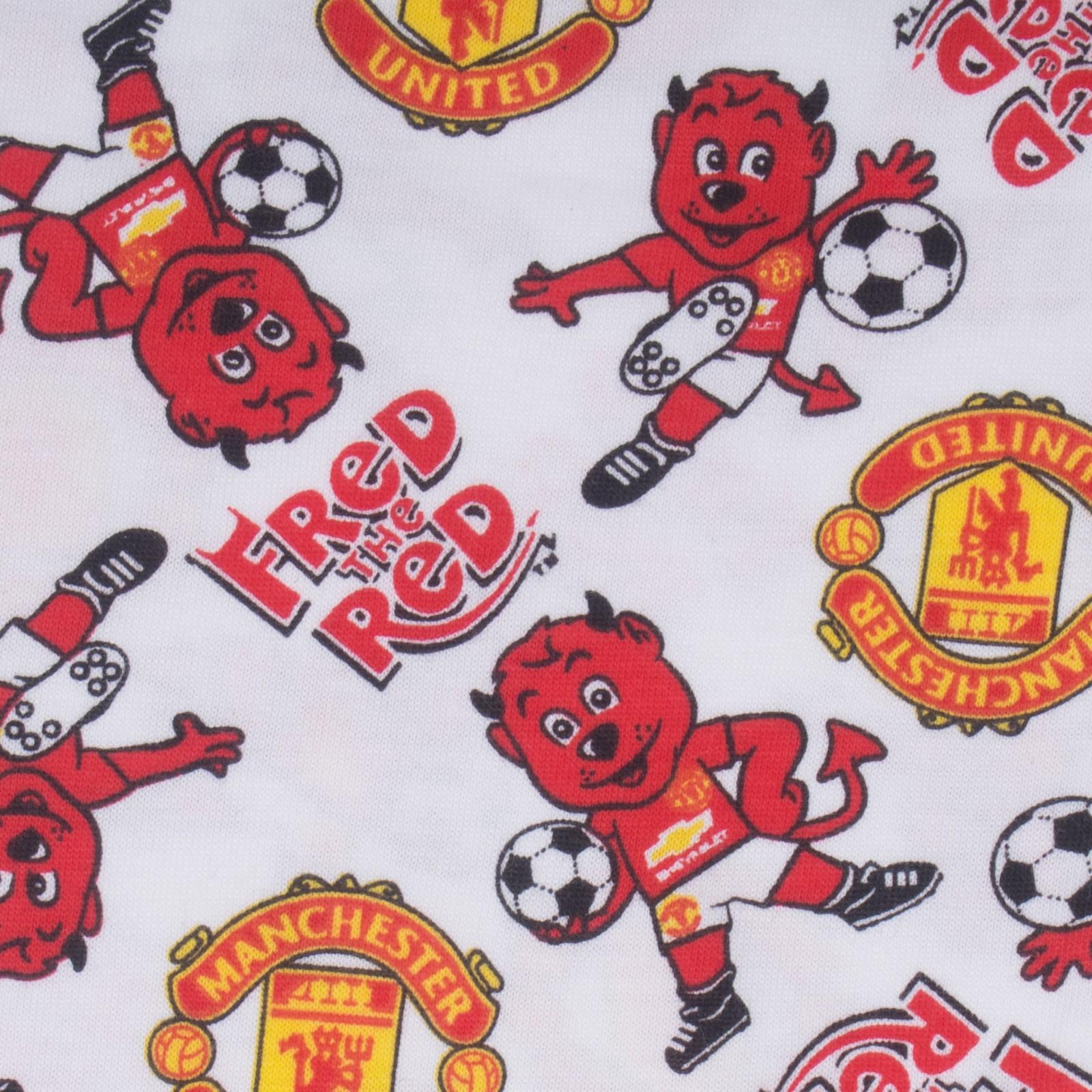 Red-White - Pack Shot - Manchester United FC Baby Boys Fred The Red Long Pyjama Set