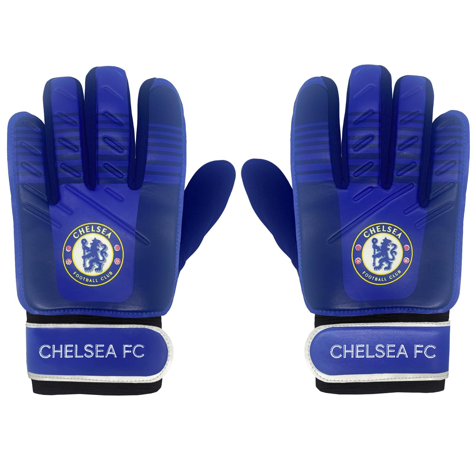 Blue - Back - Chelsea FC Childrens-Kids Goalkeeper Gloves