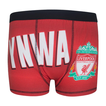 Multicoloured - Back - Liverpool FC Boys Crest Boxer Shorts (Pack of 3)