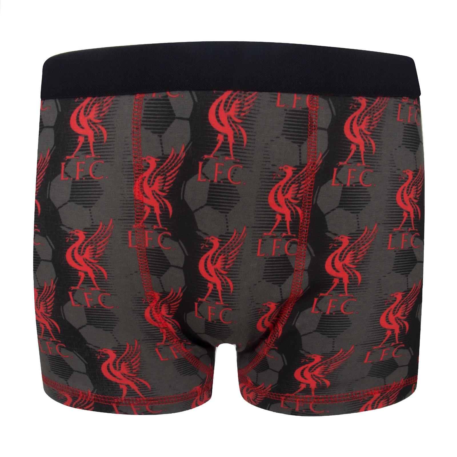 Multicoloured - Side - Liverpool FC Boys Crest Boxer Shorts (Pack of 3)