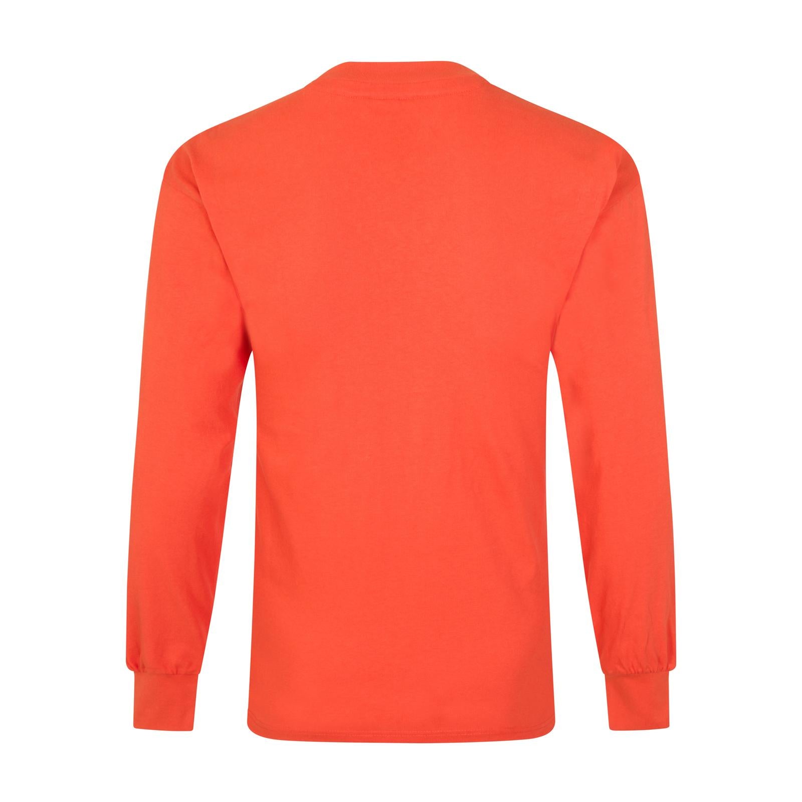 Orange - Back - Holland Mens 1968 Retro Long-Sleeved T-Shirt