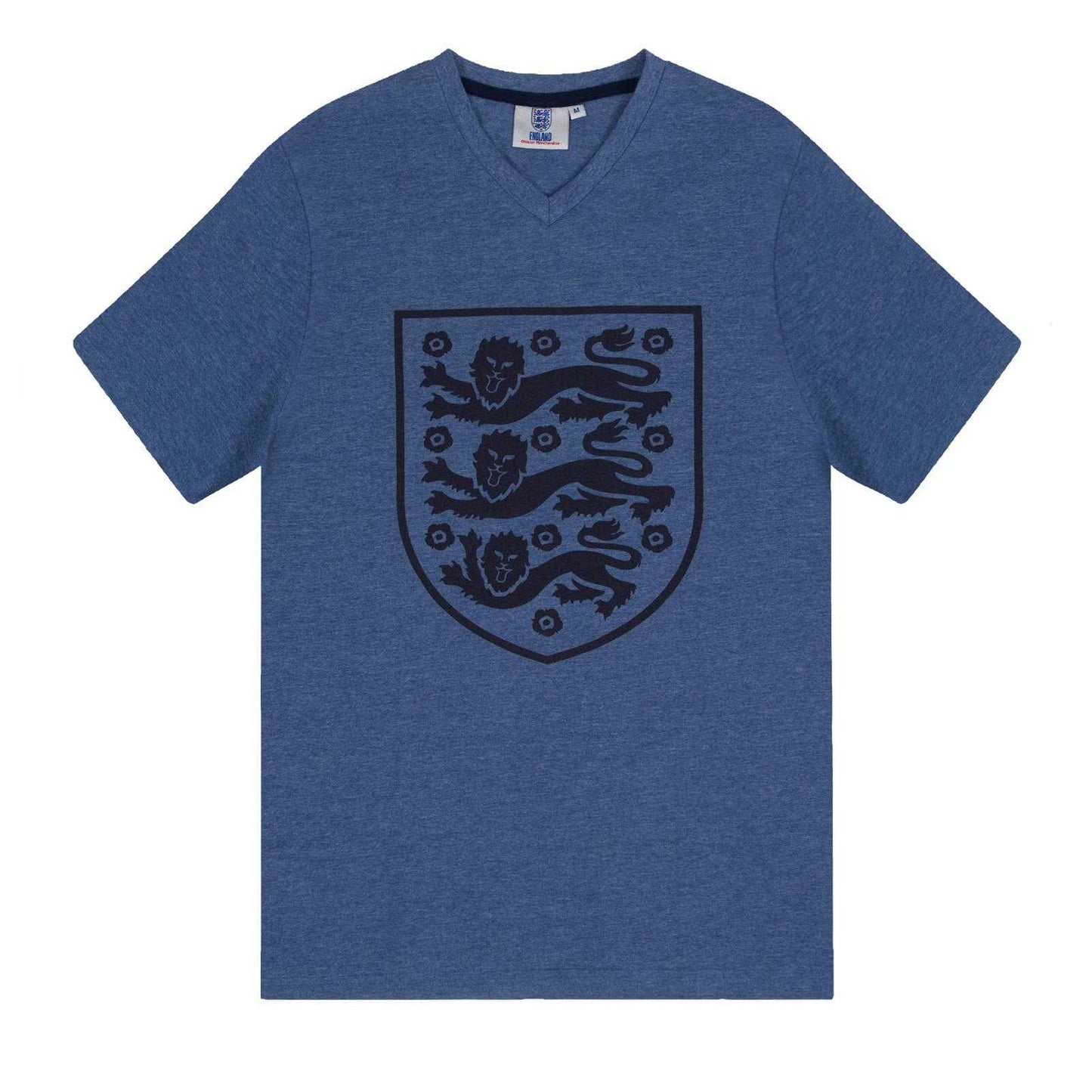 Apres Navy Marl - Back - England Mens Short Pyjama Set