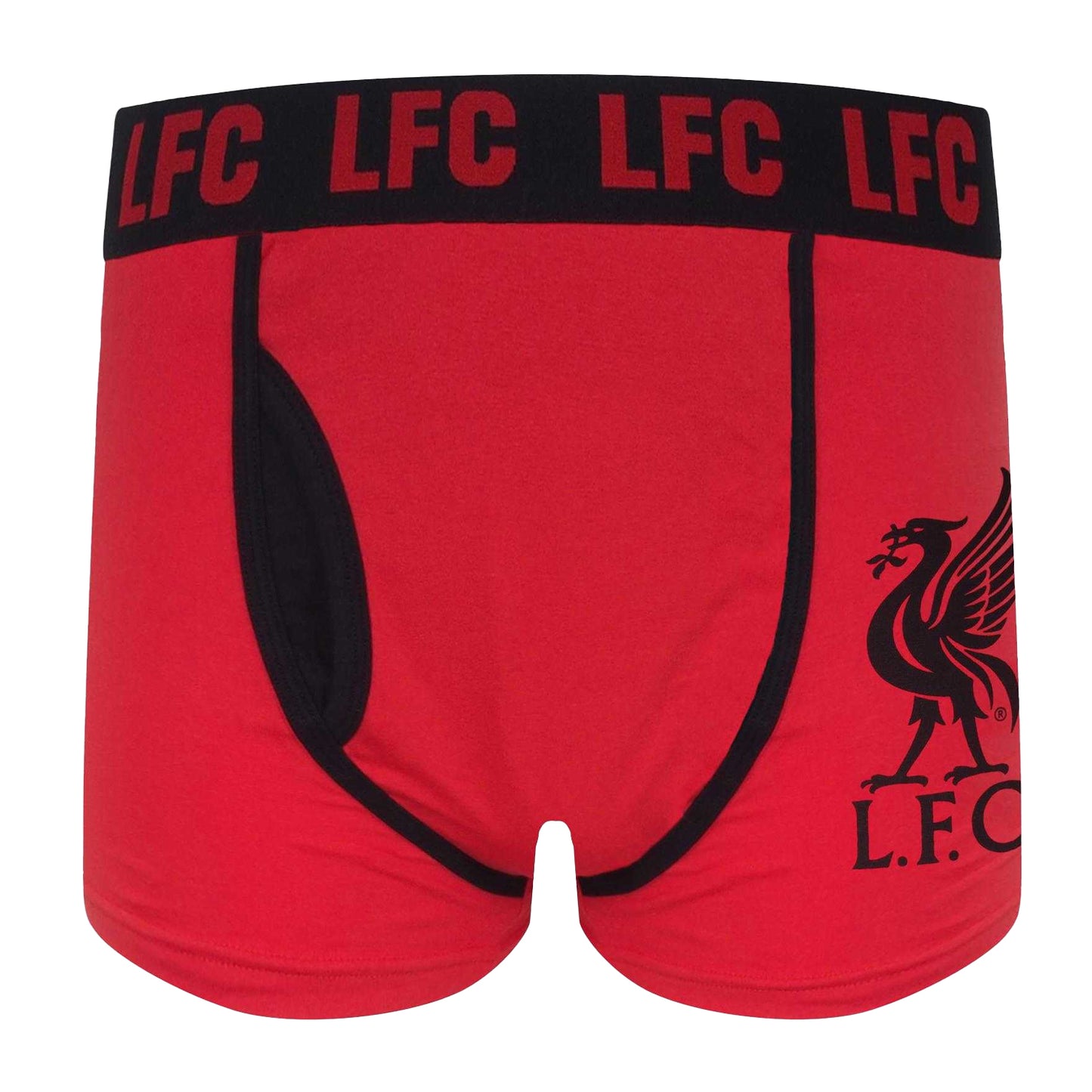 Red - Front - Liverpool FC Mens Crest Boxer Shorts