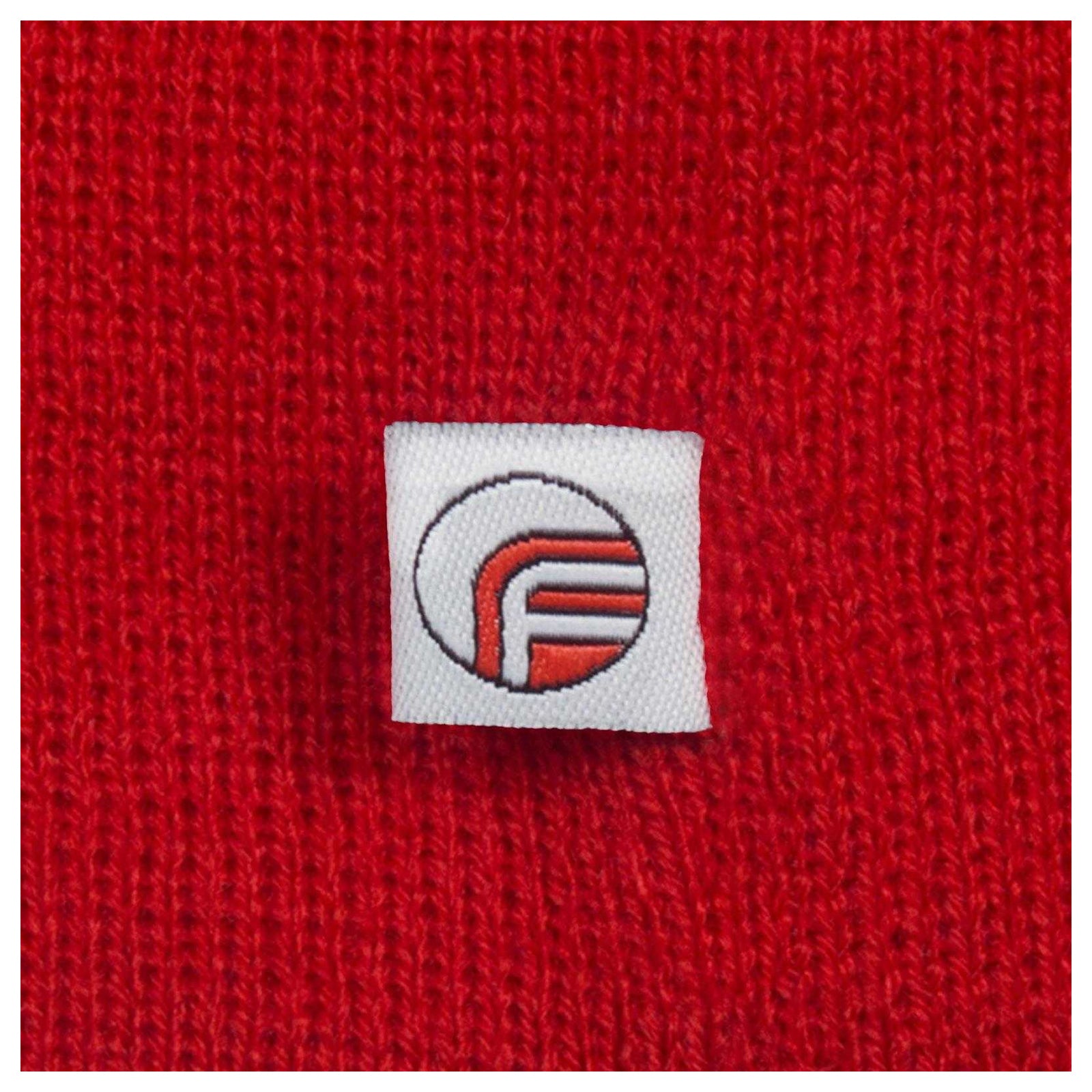 Red - Lifestyle - Fan Originals Manchester Crest Bobble Beanie