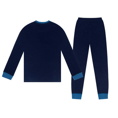 Navy Blue - Back - Scottish FA Boys Sublimation Long Pyjama Set