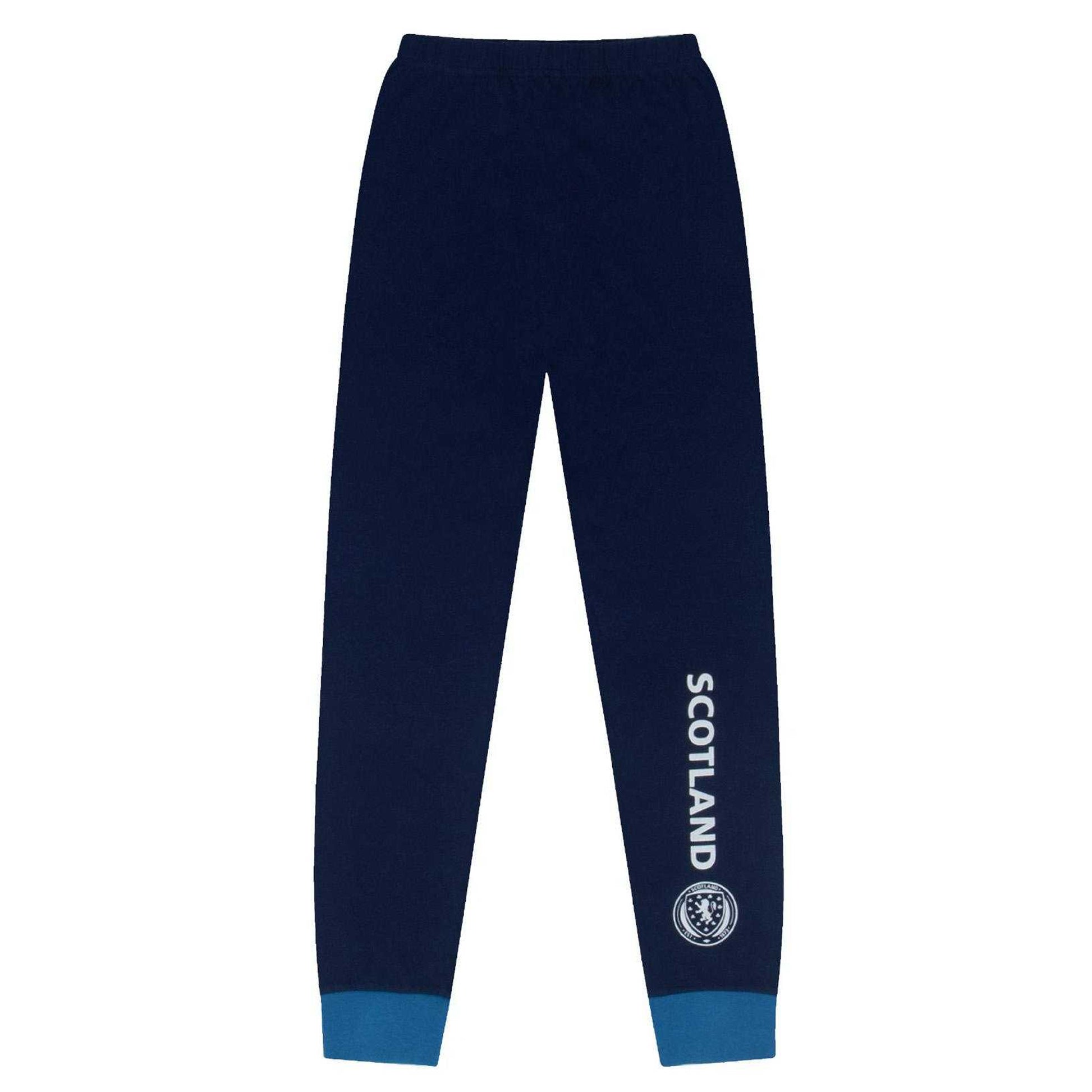Navy Blue - Lifestyle - Scottish FA Boys Sublimation Long Pyjama Set