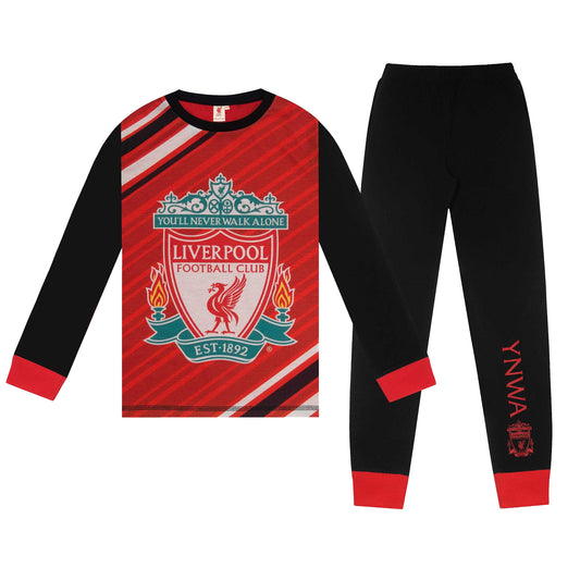Red-Black - Front - Liverpool FC Boys Sublimated Long Pyjama Set