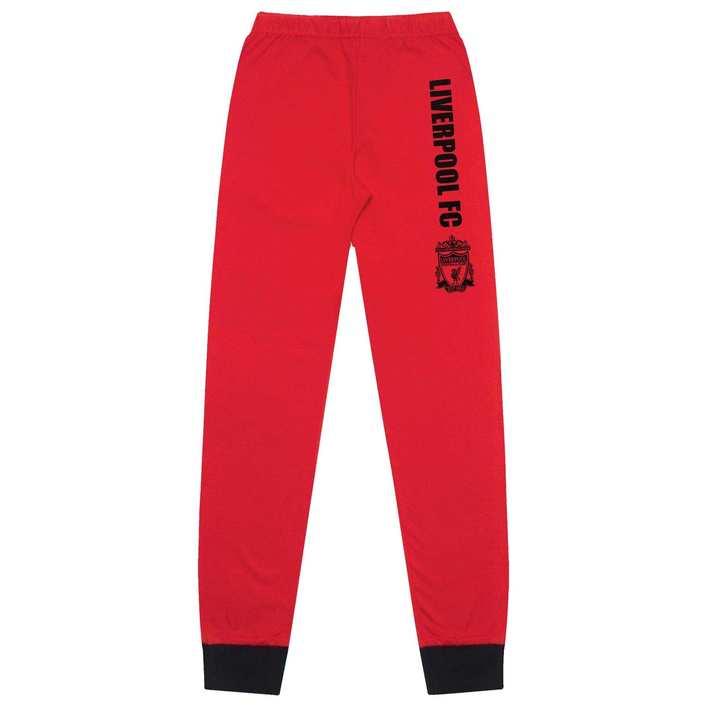 Red-Black - Side - Liverpool FC Boys Crest Long Pyjama Set
