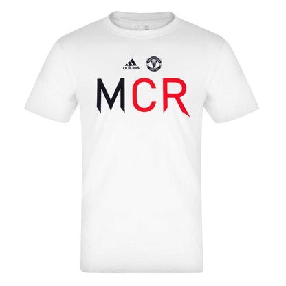 White - Front - Manchester United FC Mens Graphic T-Shirt