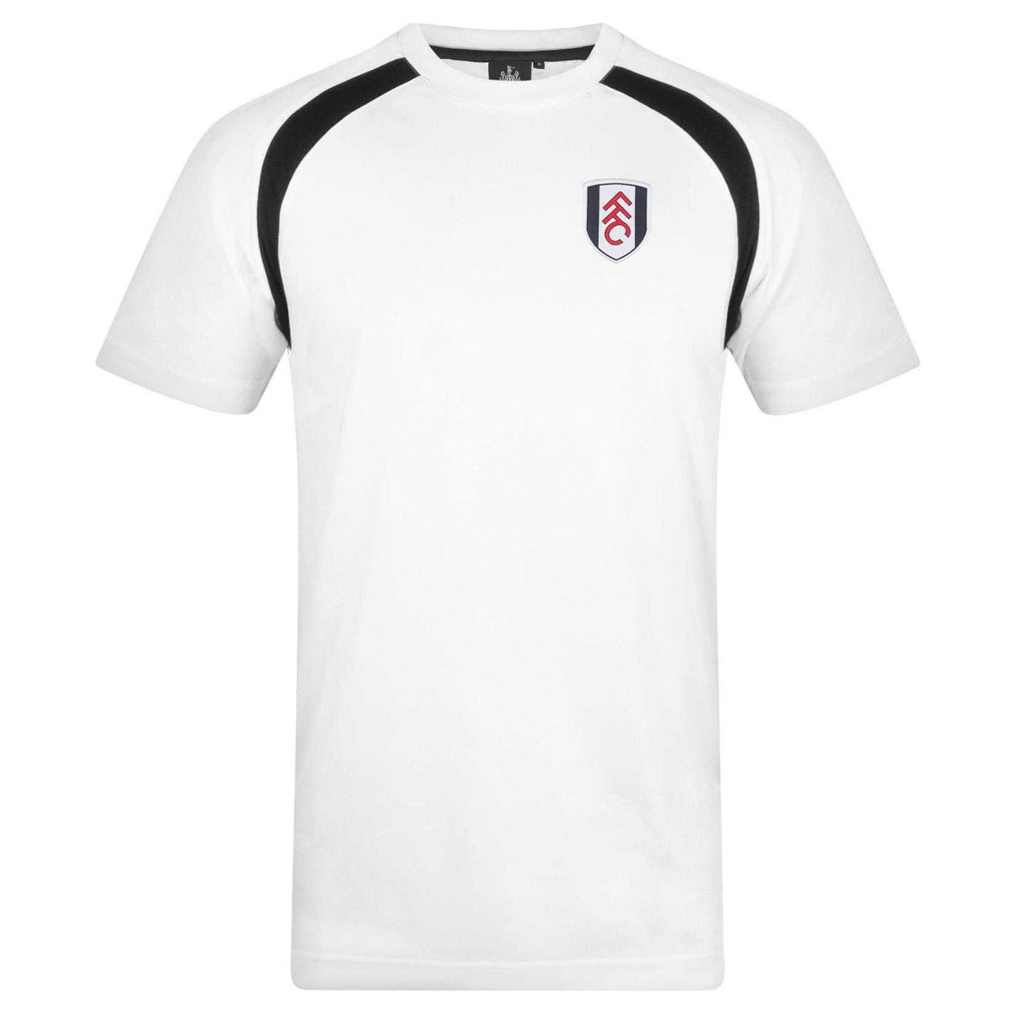 White - Front - Fulham FC Mens Polyester T-Shirt