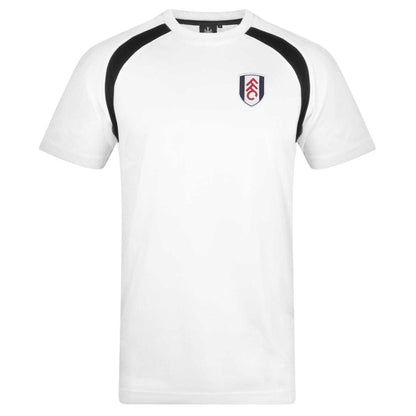 White - Front - Fulham FC Mens Polyester T-Shirt