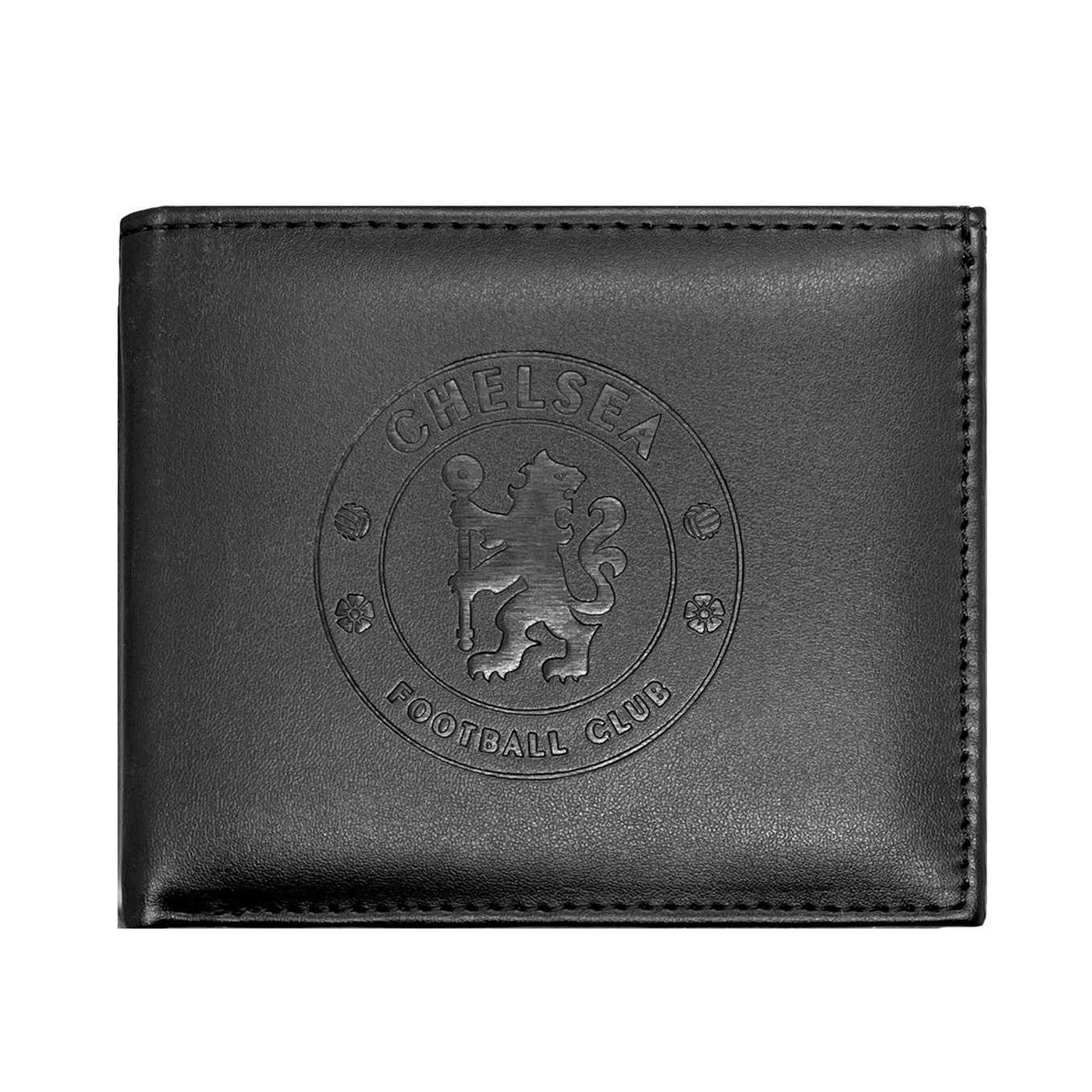 Black - Front - Chelsea FC Crest Embossed Wallet