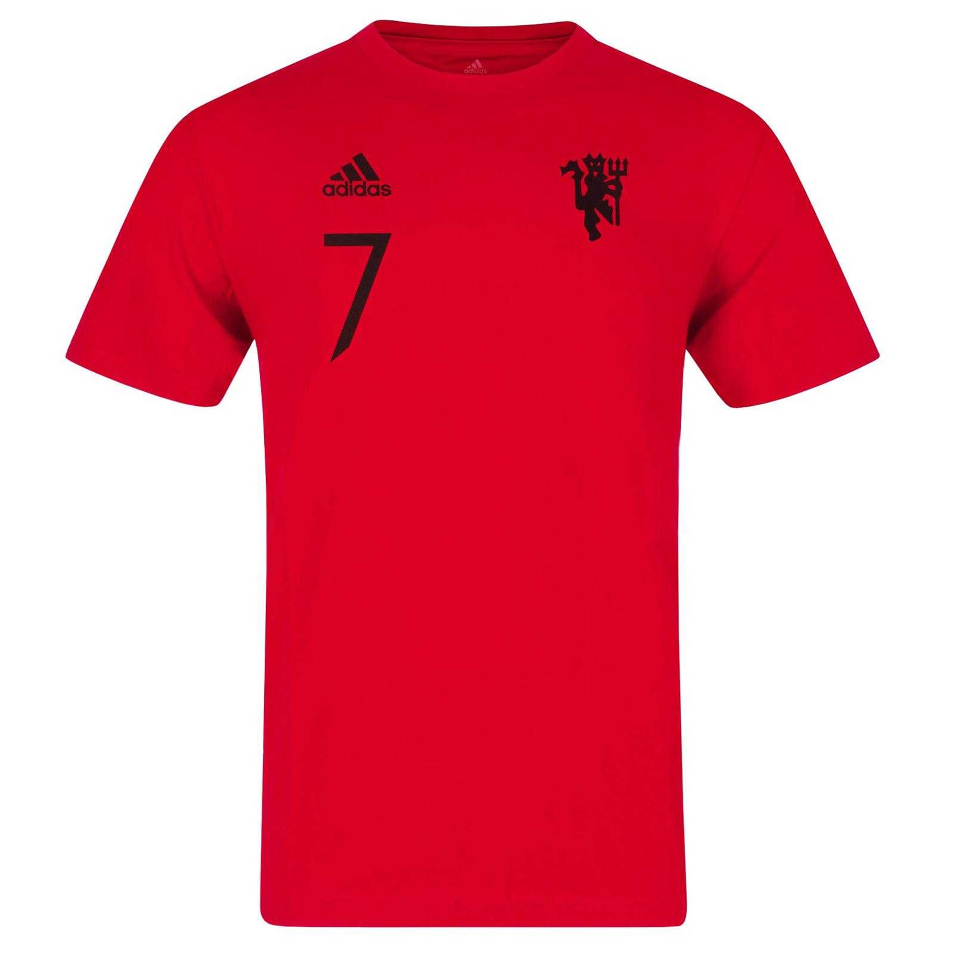 Red - Front - Manchester United FC Mens Graphic T-Shirt