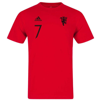 Red - Front - Manchester United FC Mens Graphic T-Shirt