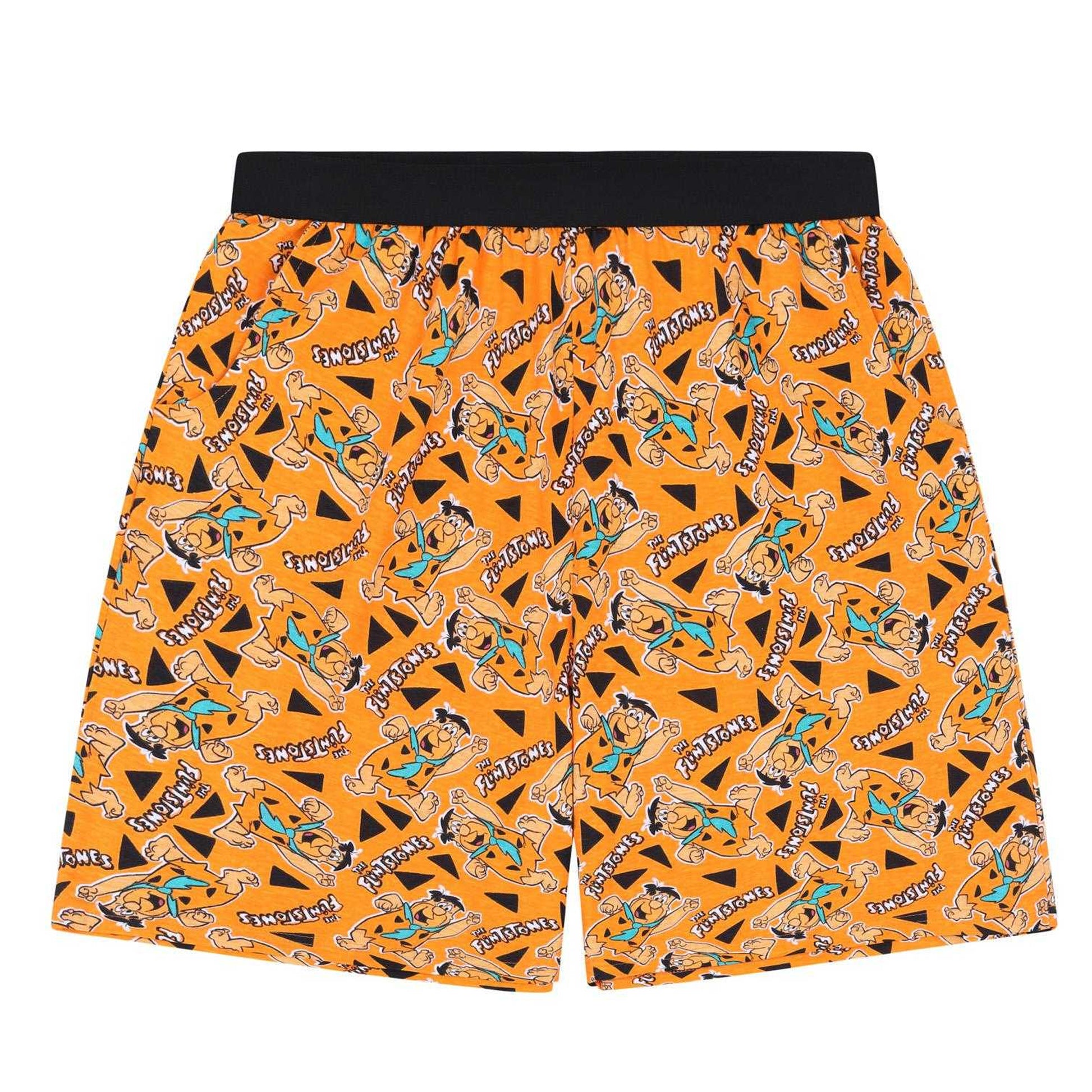 Black - Side - The Flintstones Boys Fred Short Pyjama Set