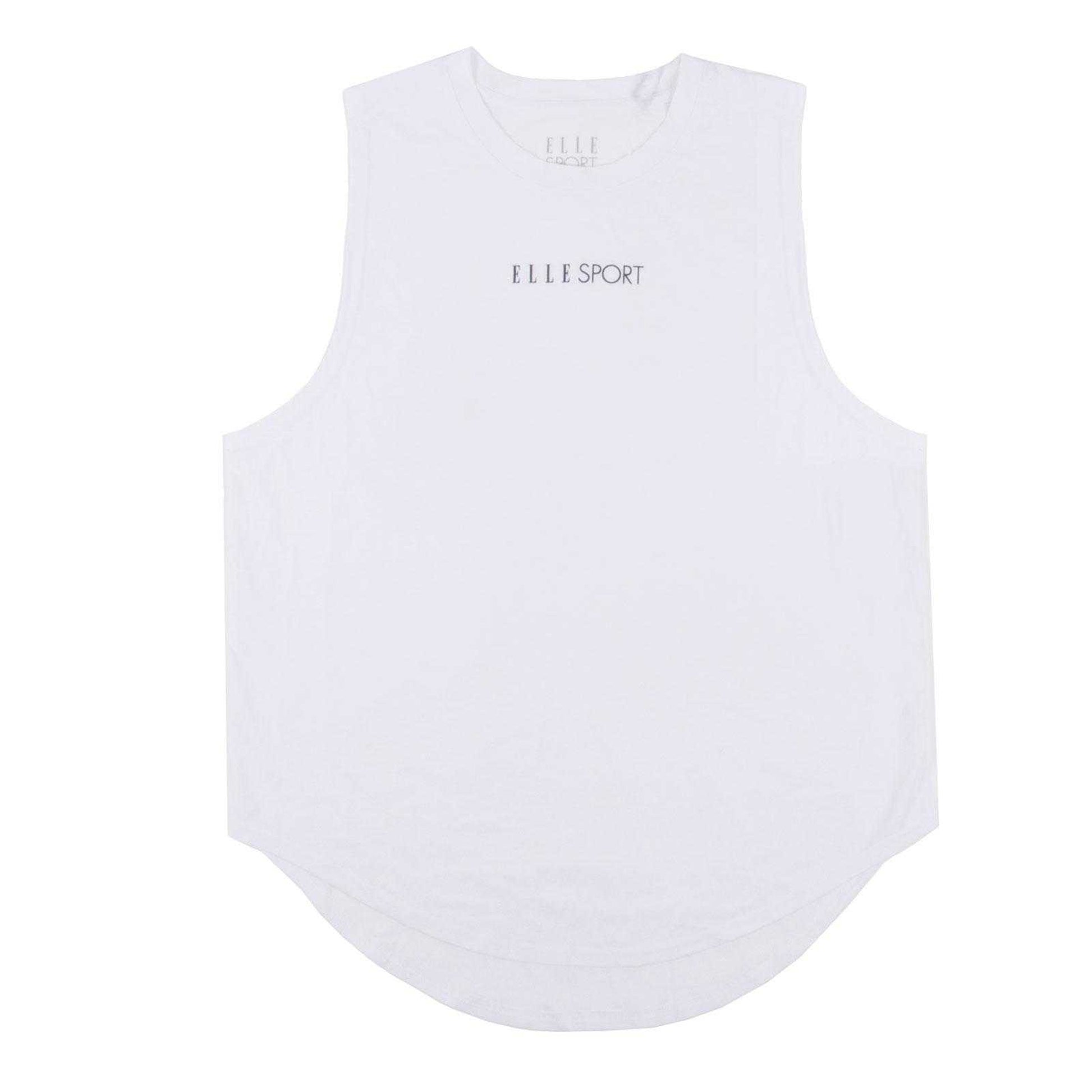White - Front - Elle Womens-Ladies Signature Vest Top
